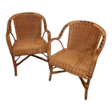 Fauteuils rotin ancien