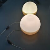 Paire de lampes de table en verre vintage