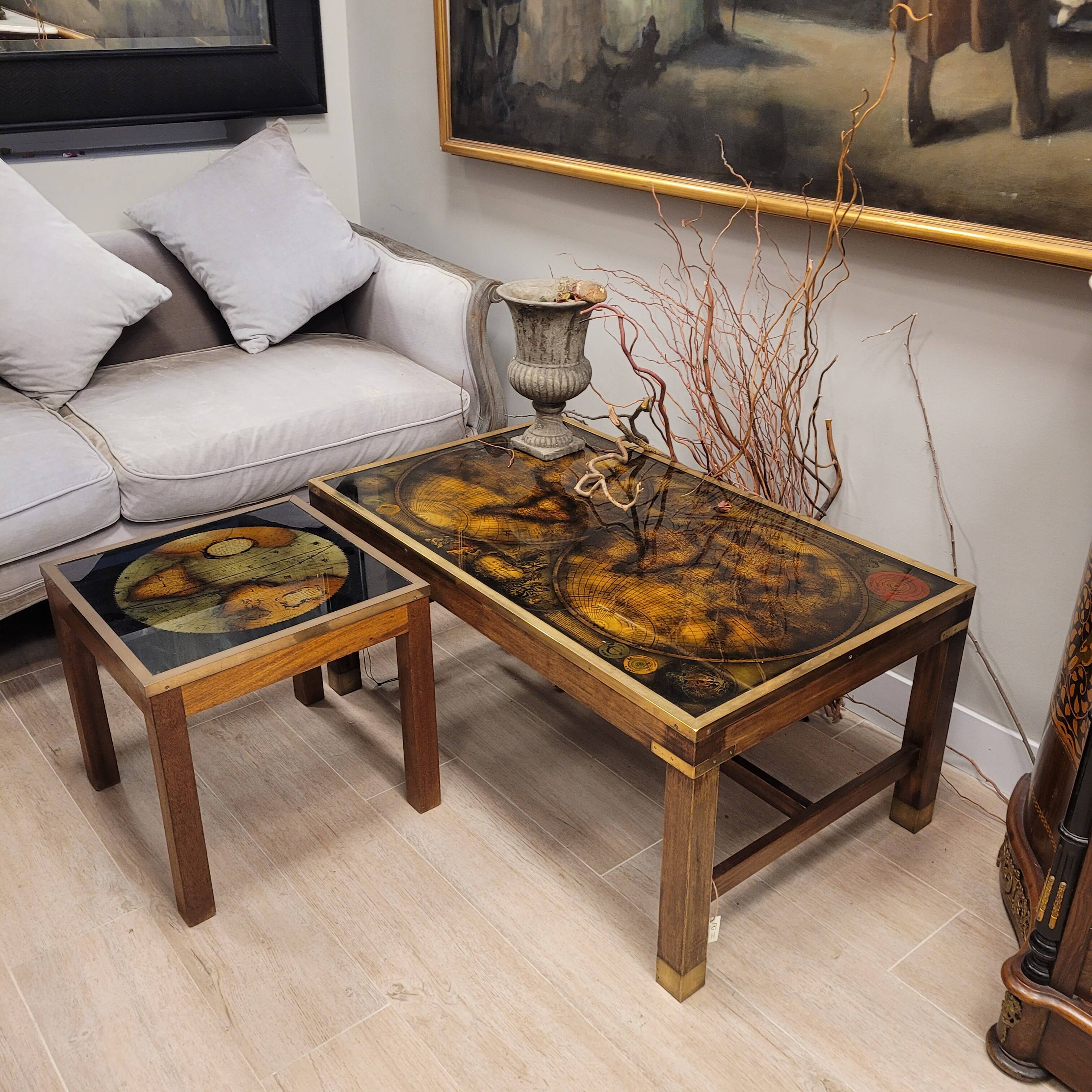 Mesa de centro / Coffee table “Mapa / Globo terráqueo”, , 1970
