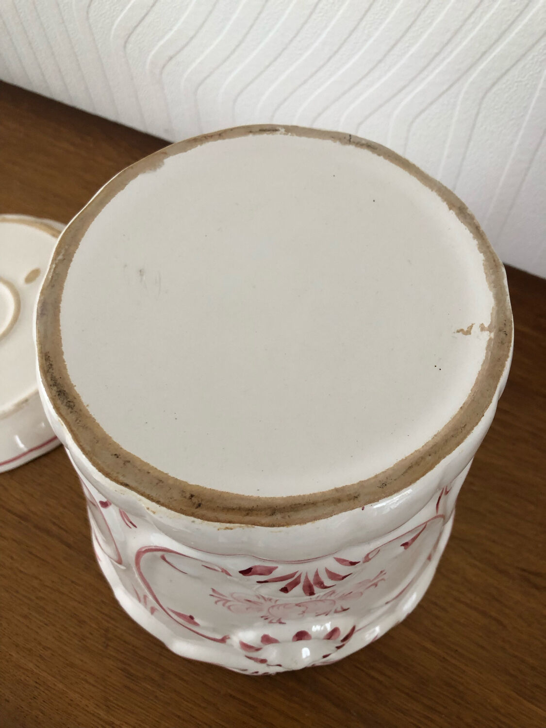 Pot cover ceramic pattern flowers