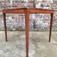 Vintage square teak table, antique Scandinavian style furniture