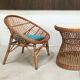 Easy Chair Hand-Woven in Wicker Rattan, Italy 1950s