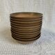 6 Longchamp brown enameled stoneware soup plates, 1970s
