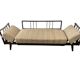 Vintage extendable wooden two-seater sofa / KNOLL sofa