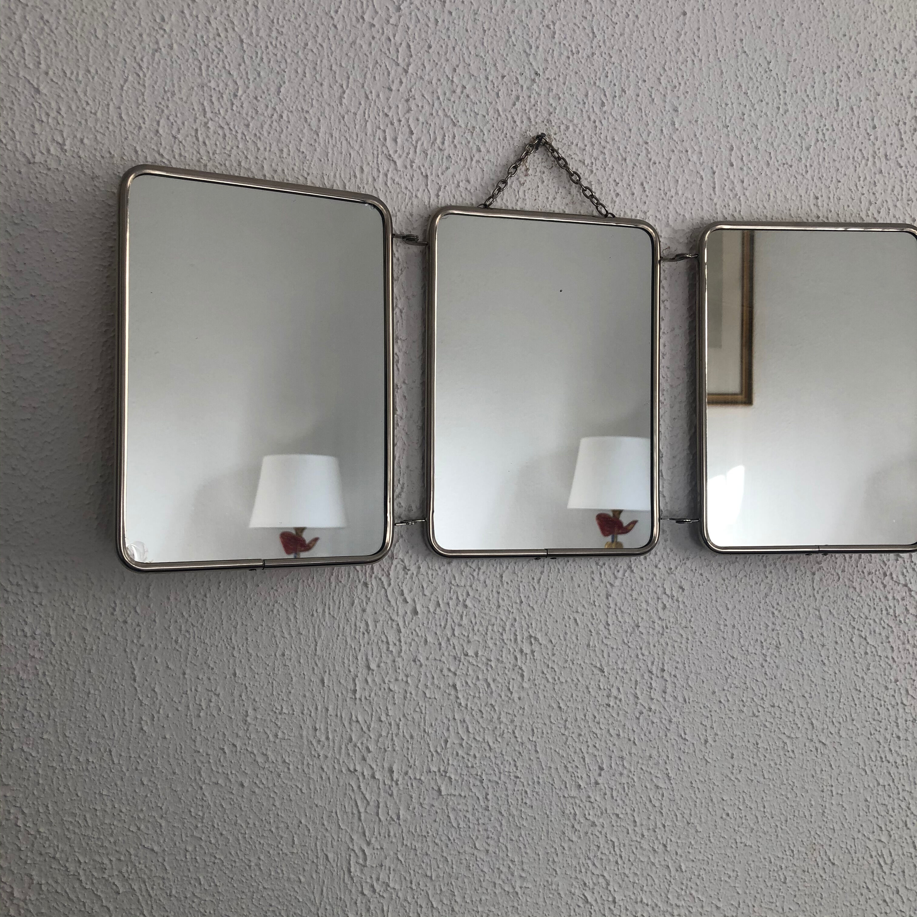 Triptych mirror 1960 barber - 21 x 50 cm