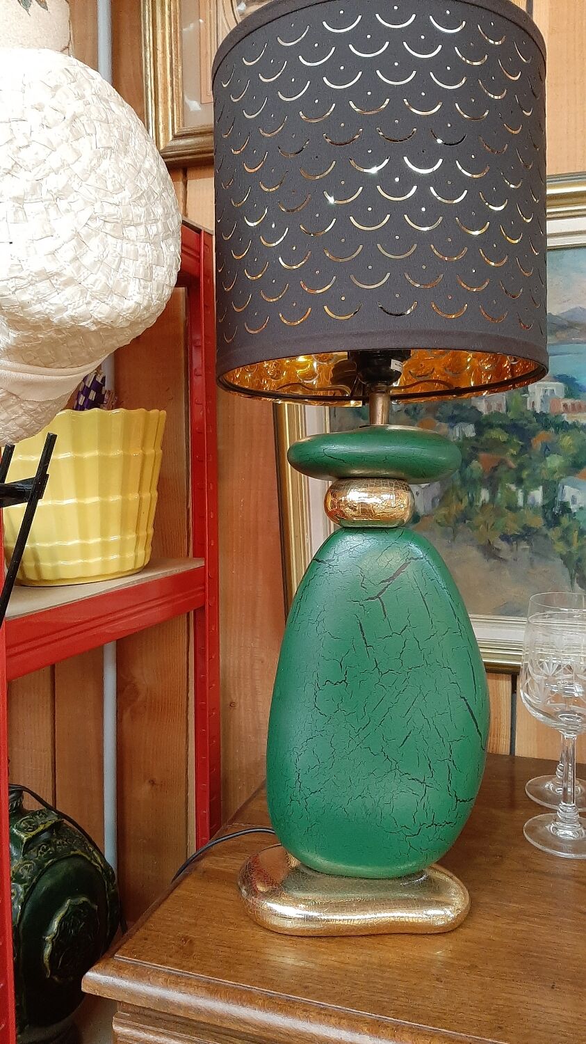 Green and gold lamp françois chatain
