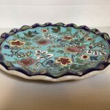 Plate style cloisonné enamels longwy serrated edge