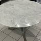 Vintage 1970s white Carrara marble dining table