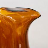 Vintage amber blown glass decanter