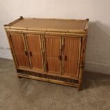 Rattan bamboo cabinet