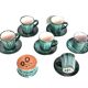 Robert Picault coffee cups/saucers/sugar bowls vallauris 1950/60