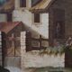 Great 18th century Italian painting, countryside landscape with genre scene