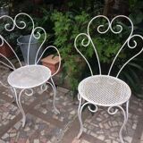 2 armchairs & 2 chairs, wrought iron1950