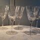 5 antique large glasses for wine/water, cut crystal