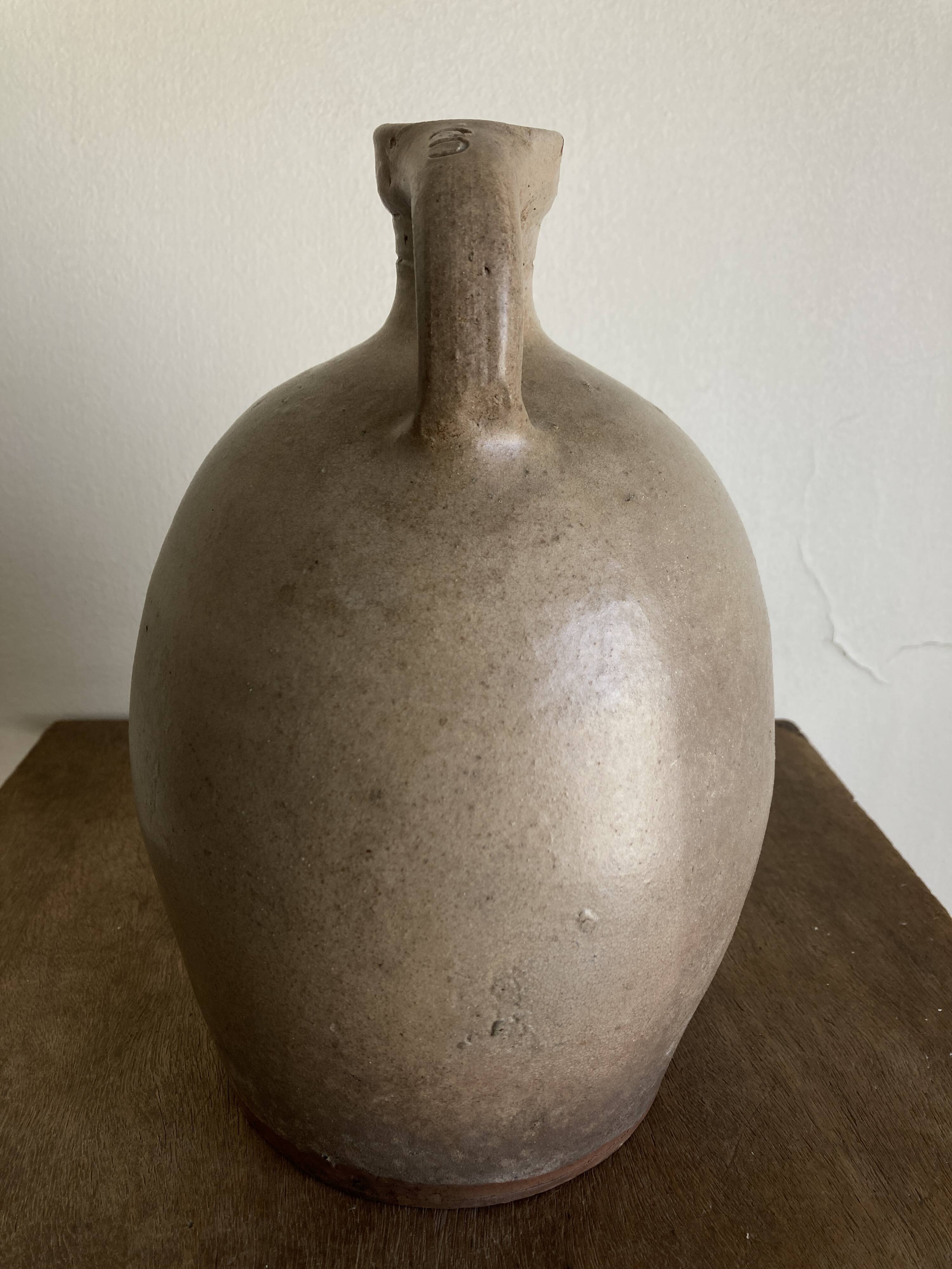 Terracotta farm jar potbellied pottery 1950