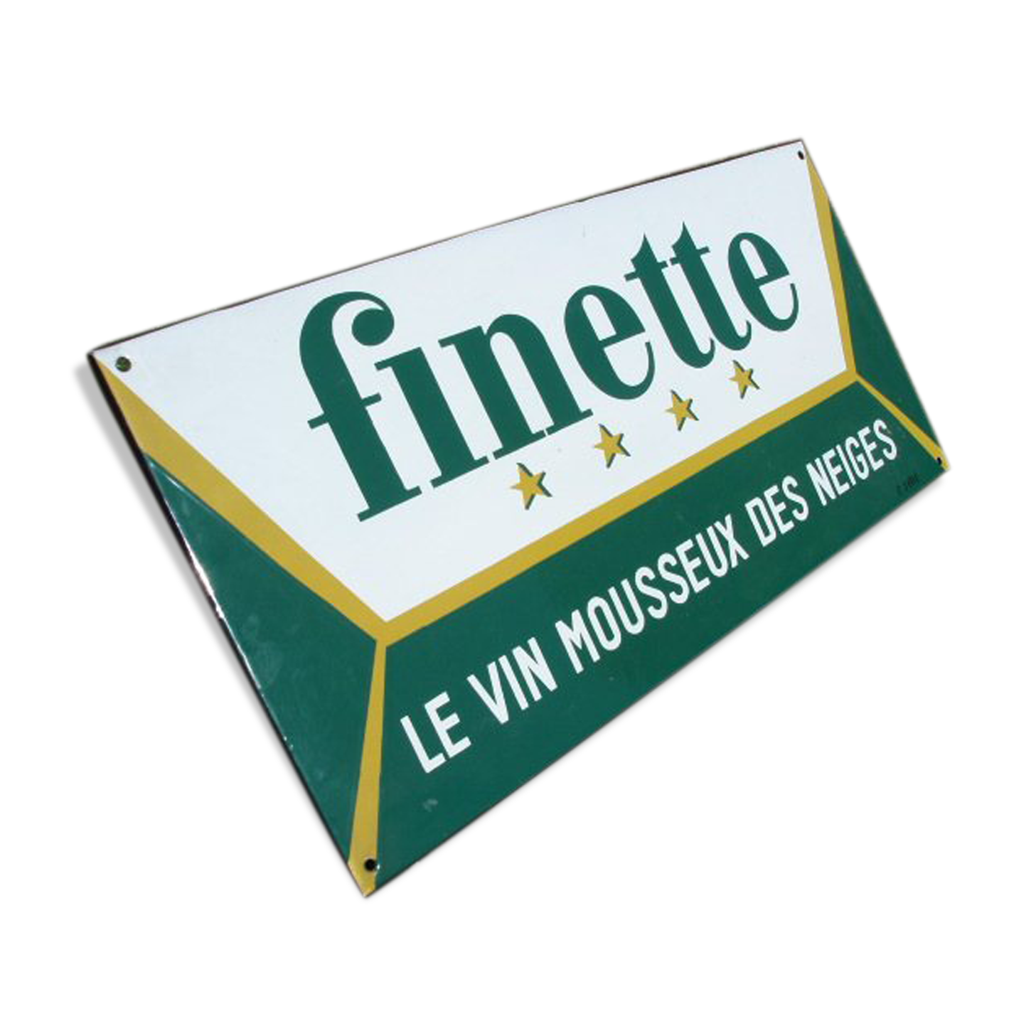 Ancient Enamelplate Sparkling Wine of the Snows FINETTE a Arbois (39 )