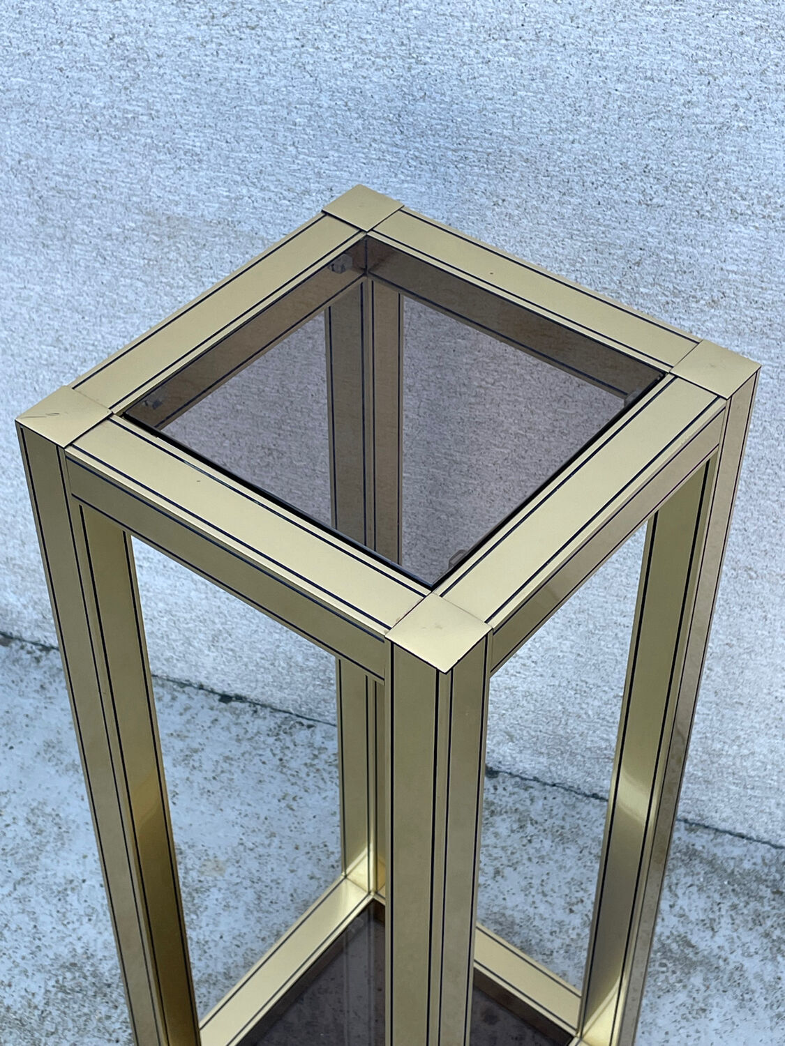 Modern vintage gold-plated console table