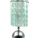 Lampe de table en verre moulé, Italie vers 1970