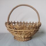Wicker braided basket