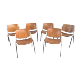 Chaises dsc 106 de Giancarlo pieretti éditées par Castelli des années 70