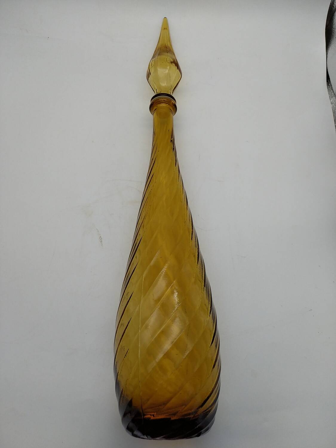 Empoli carafe. 50s. Amber.