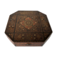 Box or box has jewelry in oriental marquetry. Colonial period around 1950 .