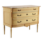Commode ancienne de style néoclassique en bois laqué '900
