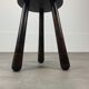 Tabouret tripode pieds massue, bois