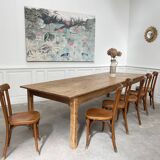 Large fir work table, 1940s