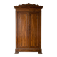 Antique solid walnut wardrobe with two doors.