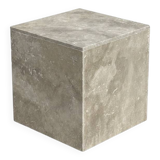 Side table, "cube" end table in travertine.