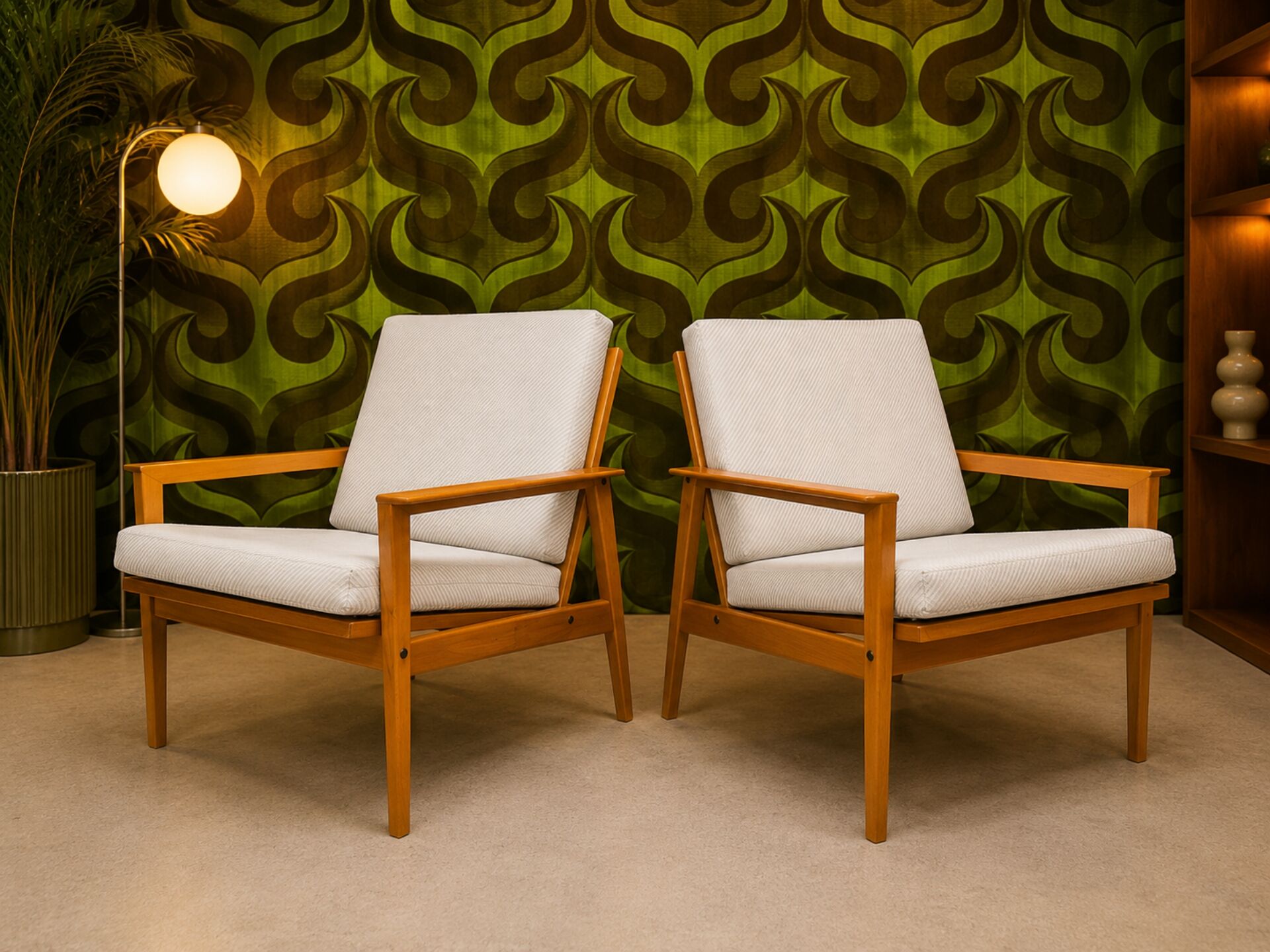 Paide de fauteuil scandinave design 1960