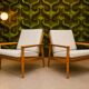 Paide de fauteuil scandinave design 1960