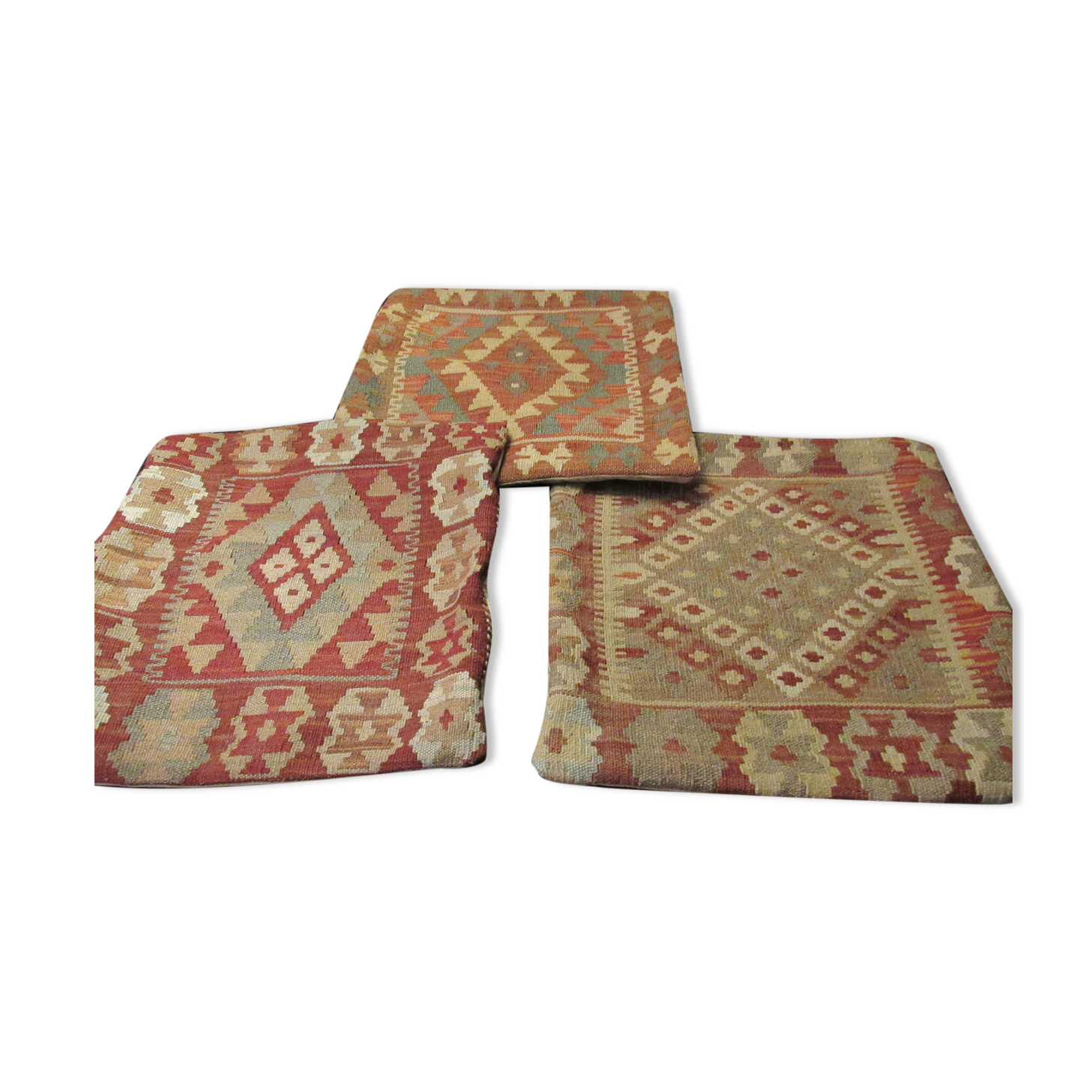 Set of three Kilim cushion covers