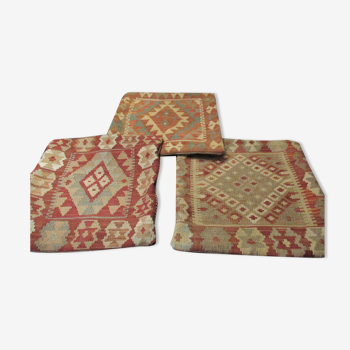 Set of three Kilim cushion covers