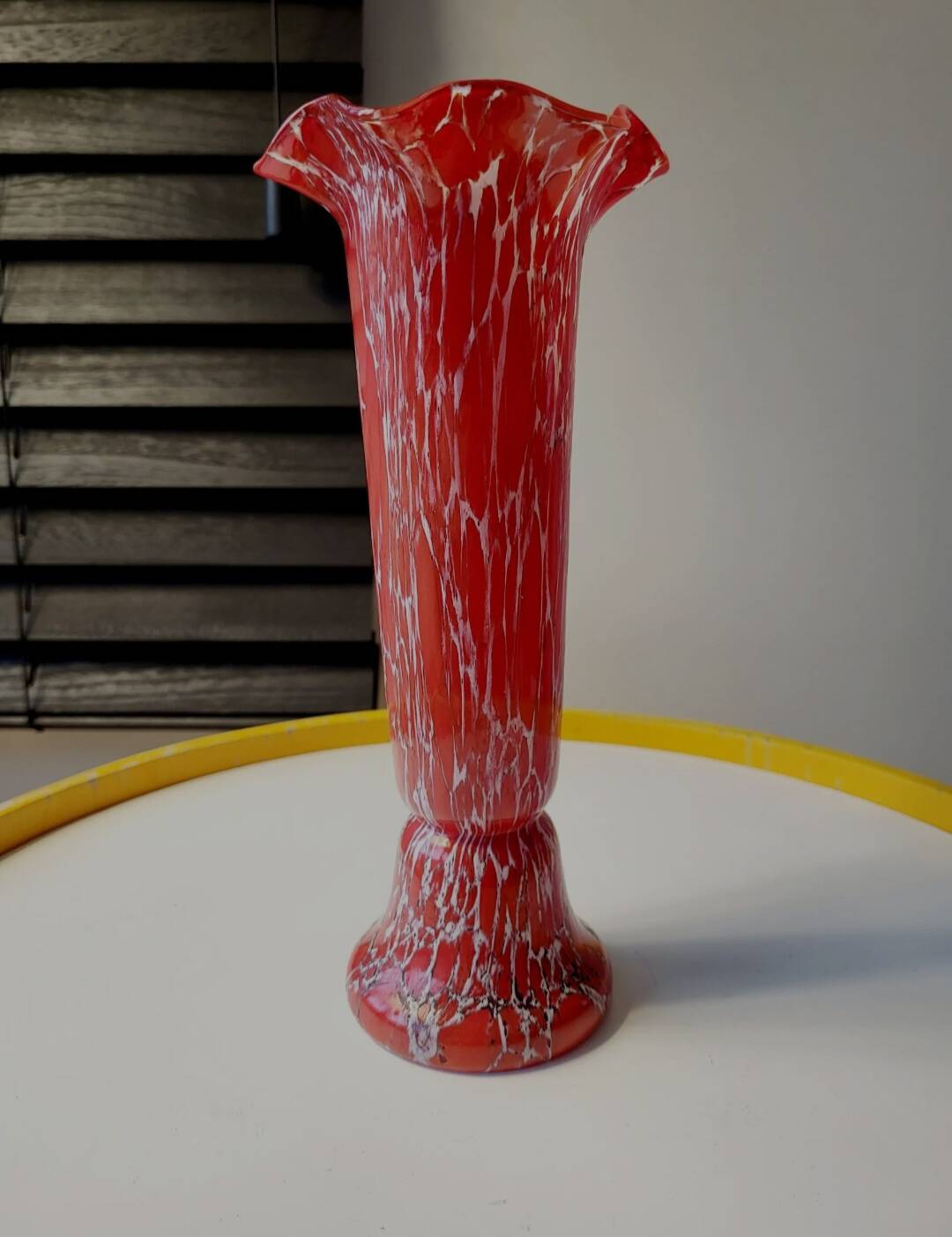 Vase Art déco en verre de Bohême