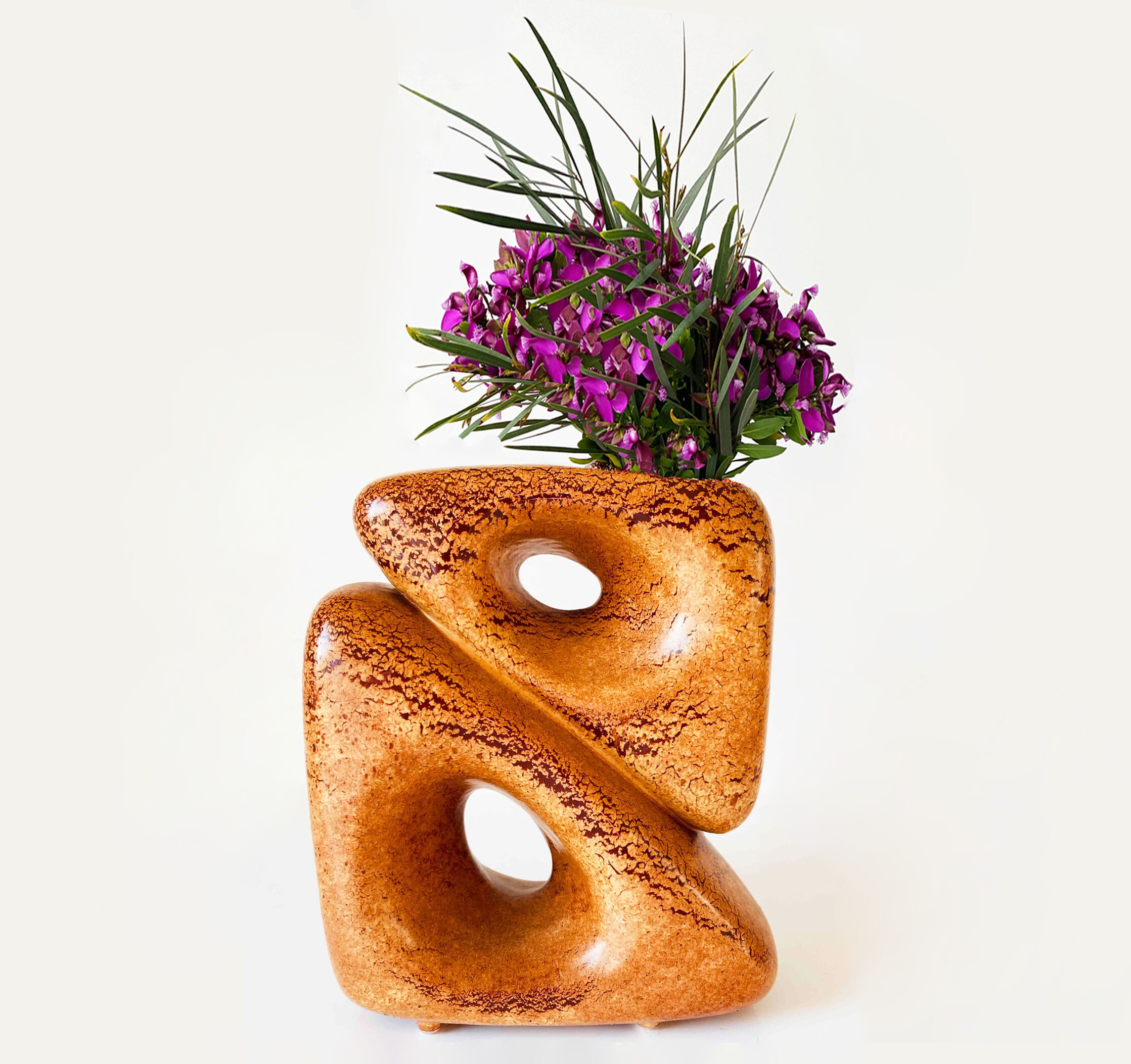 Ceramic Space Age vase by Roberto Rigon, Italy 70s