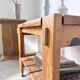 Desserte console à roulettes en pin 1980