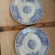 3 antique flat plates in ironstone