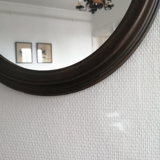 Wooden oval mirror 50x60cm