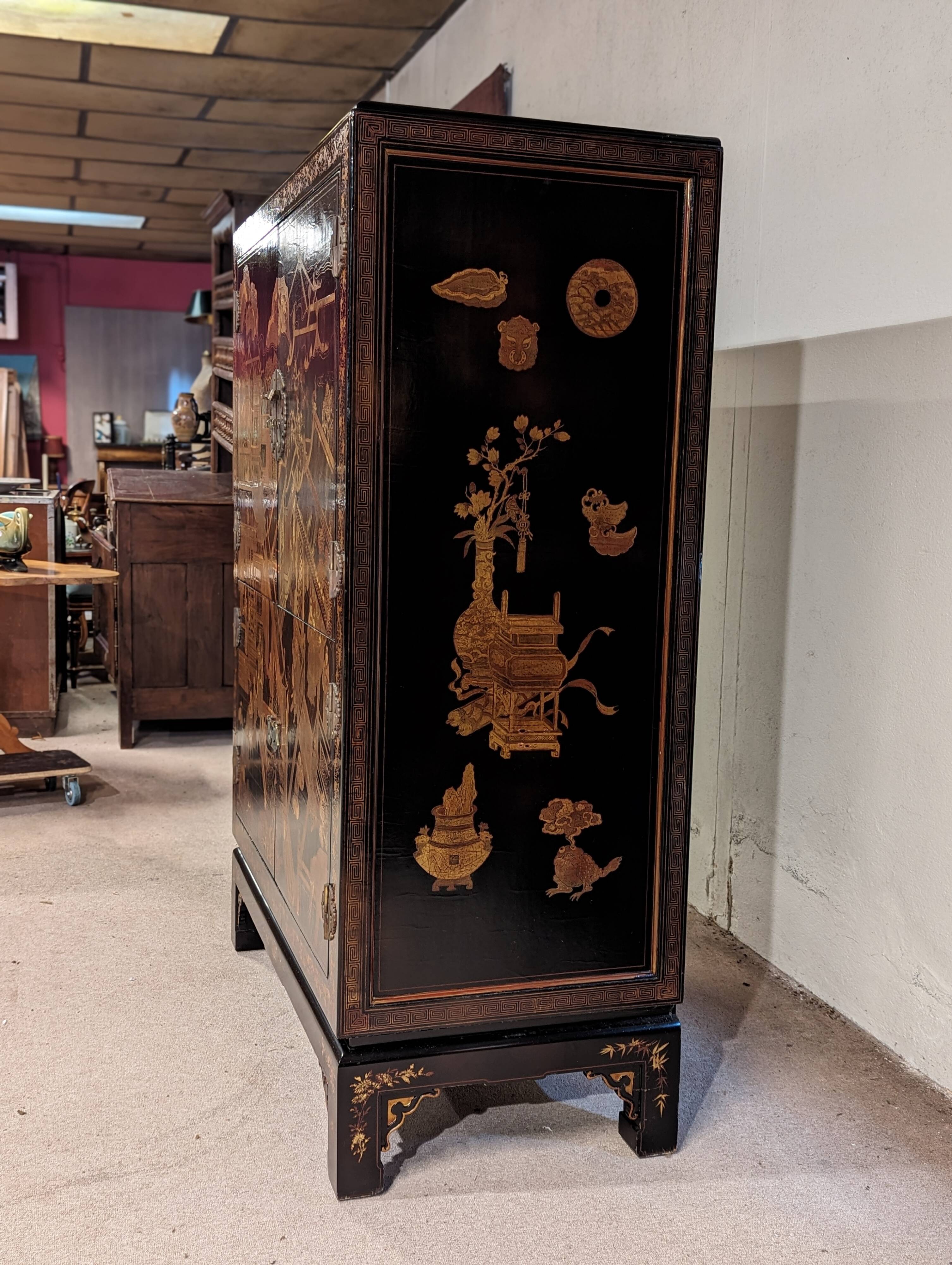 Chinese lacquer sideboard
