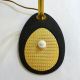 Small black Aluminor desk lamp - gilded