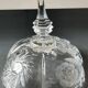 Large candy box in cut Bohemian crystal. Floral/Star motifs