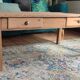 Vintage solid oak farmhouse coffee table 113x64
