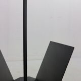 Porada Arredi Black Metal Minimalistic Magazinine Rack, 1980's, Italy