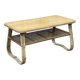 Rattan coffee table and caned shelf from the 1970s.