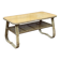Rattan coffee table and caned shelf from the 1970s.