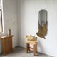Brass flower oval mirror 1960