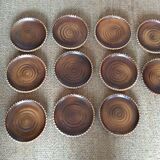 Lot de 11 assiettes à dessert en terre cuite