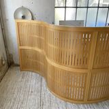 Large curved beech screen from the 80s